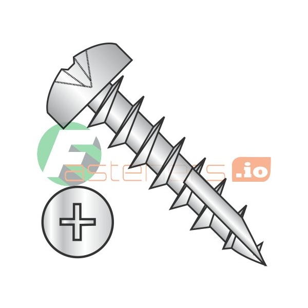 Newport Fasteners Wood Screw, #8, 3/4 in, Zinc Plated Steel Pan Head Phillips Drive, 6000 PK 820450 - main